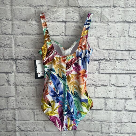 Maxine’s Of Hollywood Women’s NWT Minimizes Tropical Print Bathing Suit Size 8 - Picture 7 of 10